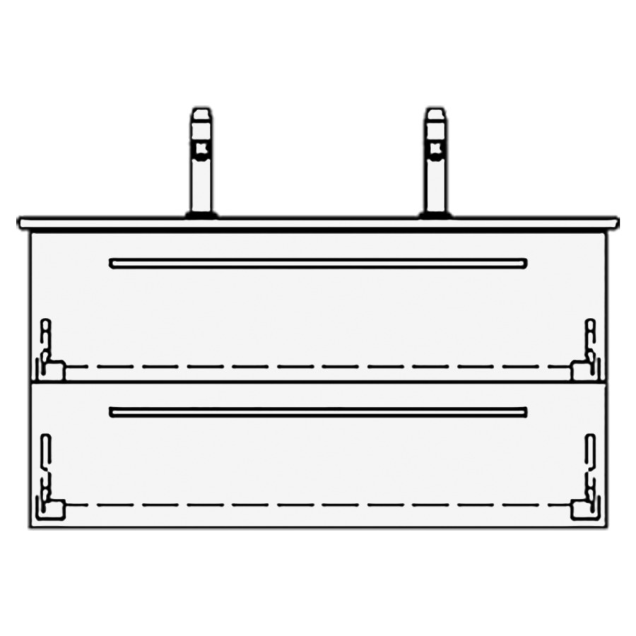 Élément inférieur VENTICELLO
RANA
96,0 x 50,0 x 48,5 cm
pour lavabo Venticello 100 cm
avec 2 robinetterie
élément à 2 tiroirs