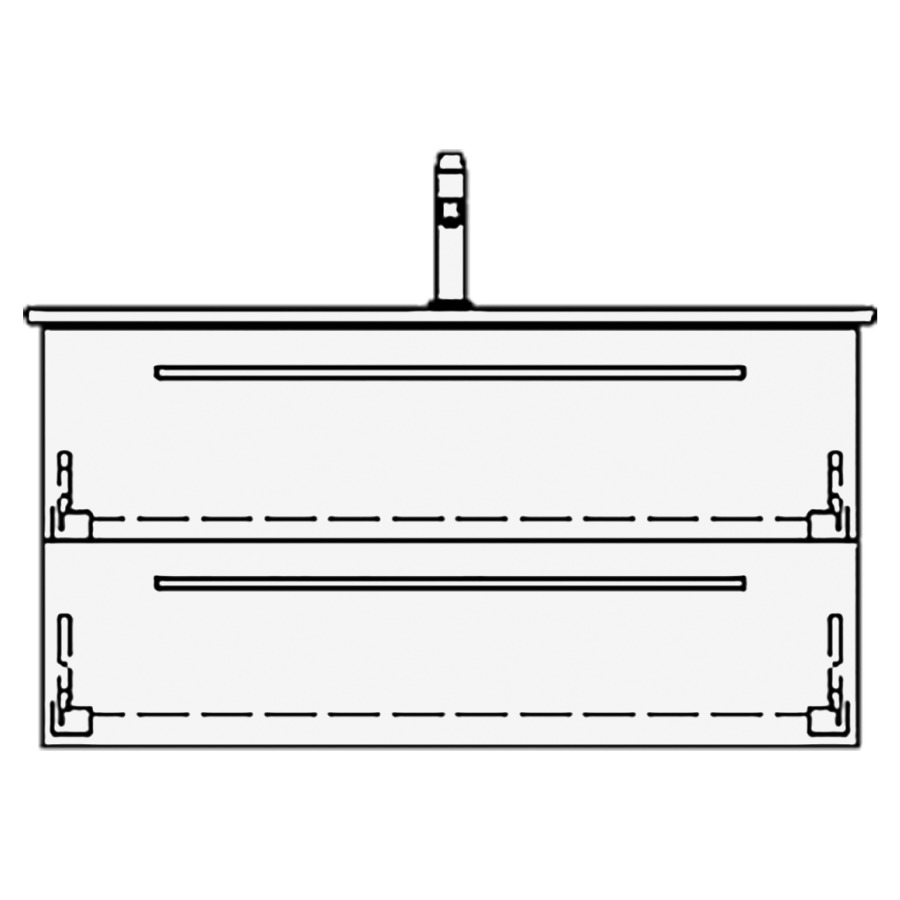Élément inférieur VENTICELLO
RANA
96,0 x 50,0 x 48,5 cm
pour lavabo Venticello 100 cm
avec 1 robinetterie
élément à 2 tiroirs