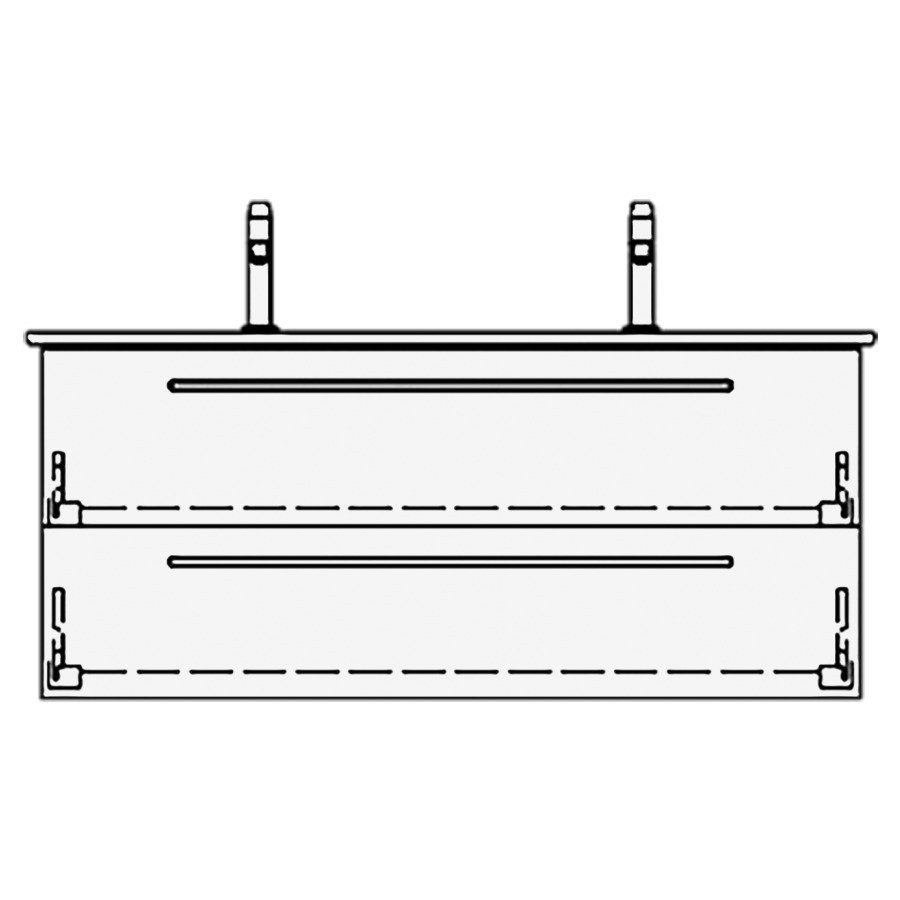 Élément inférieur VENTICELLO
RANA
116,0 x 50,0 x 48,5 cm
pour lavabo Venticello 120 cm
avec 2 robinetterie
élément à 2 tiroirs