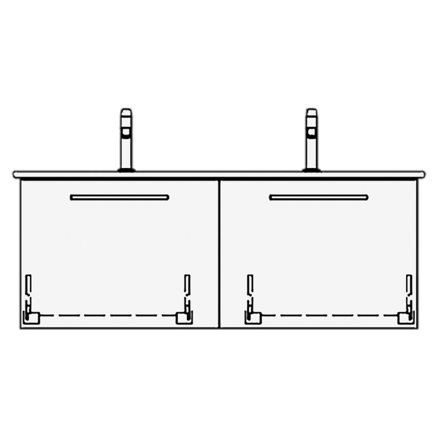 Élément inférieur VENTICELLO
RANA
116,0 x 44,0 x 48,5 cm
pour lavabo Venticello 120 cm
avec 2 robinetterie
2 éléments à chacune 1 tiroir