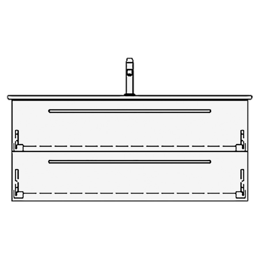 Élément inférieur VENTICELLO
RANA
116,0 x 50,0 x 48,5 cm
pour lavabo Venticello 120 cm
avec 1 robinetterie
élément à 2 tiroirs