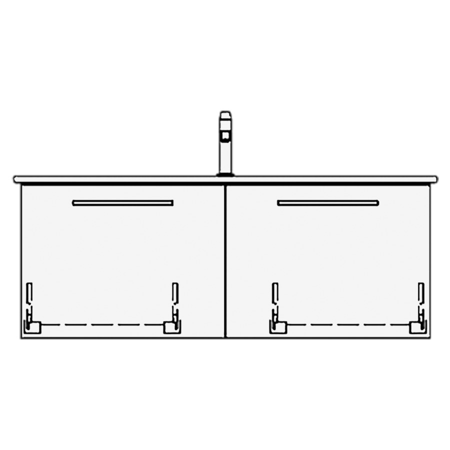 Élément inférieur VENTICELLO
RANA
116,0 x 44,0 x 48,5 cm
pour lavabo Venticello 120 cm
avec 1 robinetterie
2 éléments à chacune 1 tiroir