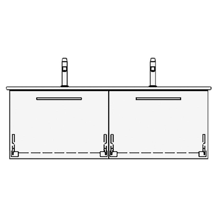 Élément inférieur VENTICELLO
RANA
126,0 x 44,0 x 48,5 cm
pour lavabo double Venticello
130 cm, 2 éléments à chacune
1 tiroir