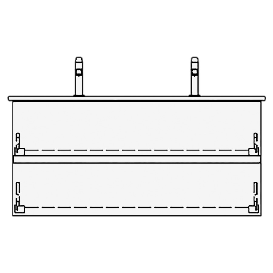Élément inférieur VENTICELLO
GATTO
116,0 x 54,0 x 48,5 cm
pour lavabo Venticello 120 cm
avec 2 robinetterie
élément à 2 tiroirs