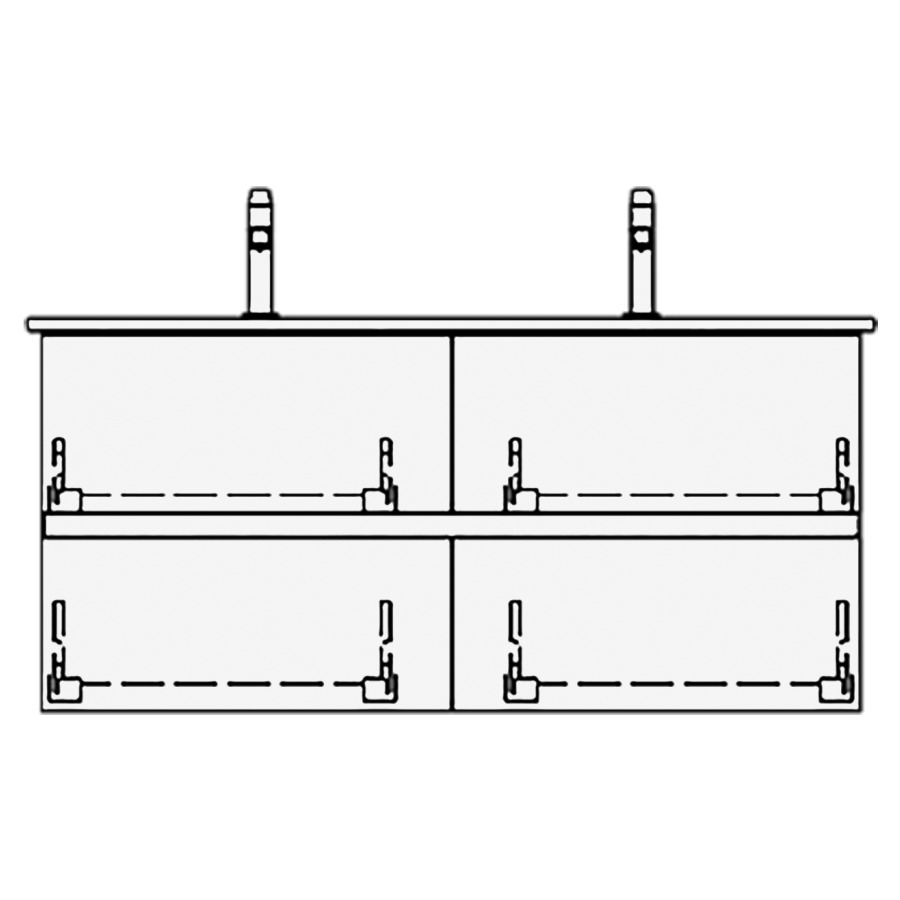 Élément inférieur VENTICELLO
GATTO
116,0 x 54,0 x 48,5 cm
pour lavabo Venticello 120 cm
avec 2 robinetterie
2 éléments à chacune 2 tiroirs
