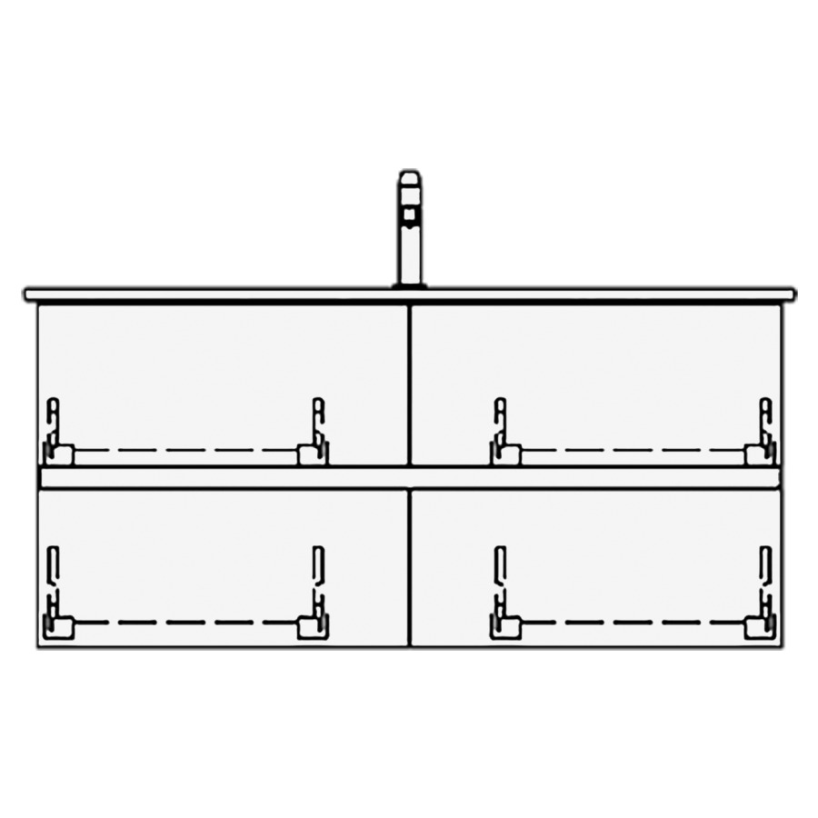 Élément inférieur VENTICELLO
GATTO
116,0 x 54,0 x 48,5 cm
pour lavabo Venticello 120 cm
avec 1 robinetterie
2 éléments à chacune 2 tiroirs