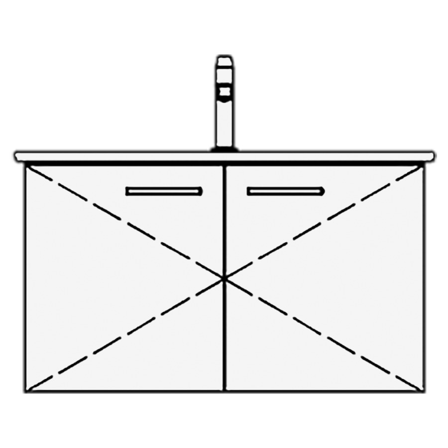 Élément inférieur ME BY
STARCK TORO
81,0 x 50,0 x 48,0 cm
pour lavabo Me by Starck 83
armoire de tablette, 2 portes
sans tablette