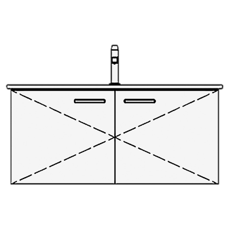 Élément inférieur ME BY
STARCK TORO
101,0 x 50,0 x 48,0 cm
pour lavabo Me by Starck 103
armoire de tablette, 2 portes
sans tablette