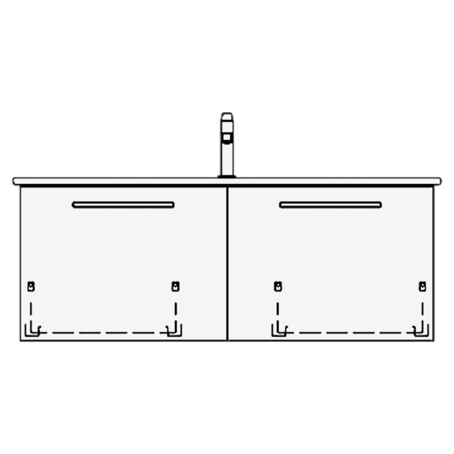 Élément inférieur ME BY
STARCK TORO
121,0 x 50,0 x 48,0 cm
pour lavabo Me by Starck 123
2 éléments à chacune 1 tiroir