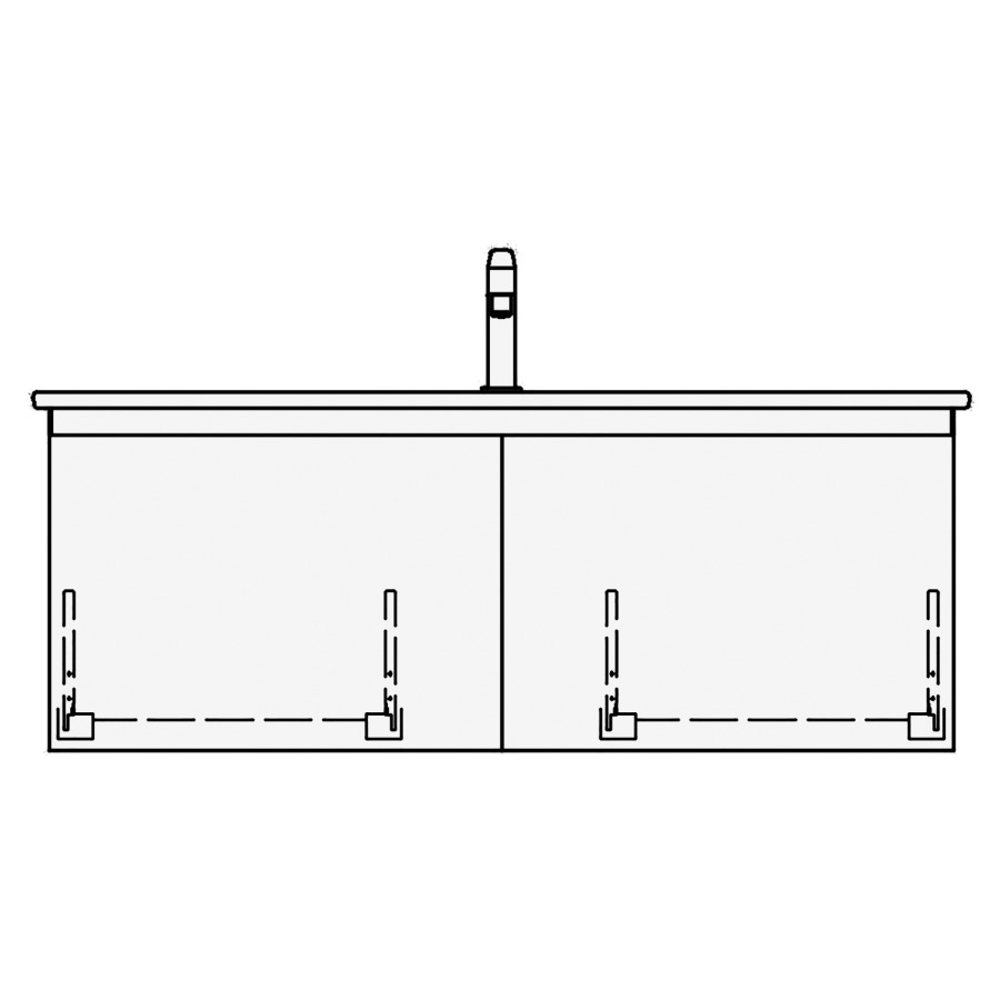 Élément inférieur ME BY
STARCK GATTO
121,0 x 44,0 x 48,0 cm
pour lavabo Me by Starck 123
2 éléments à chacune 1 tiroir