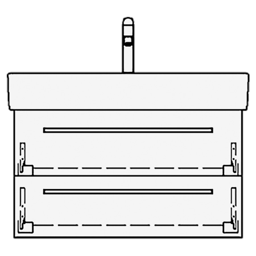 Élément inférieur VAL RANA
70,0 x 40,0 x 39,0 cm
pour lavabo Val 75 cm
élément à 2 tiroirs