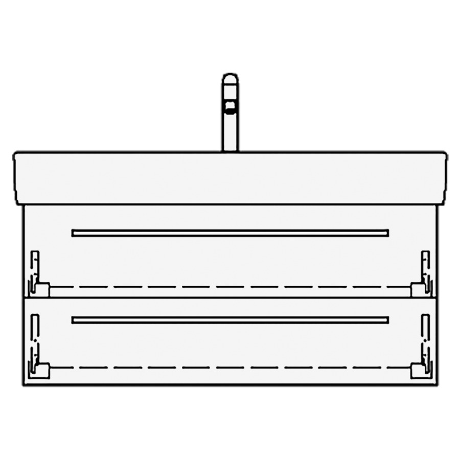 Élément inférieur VAL RANA
90,0 x 40,0 x 39,0 cm
pour lavabo Val 95 cm
élément à 2 tiroirs