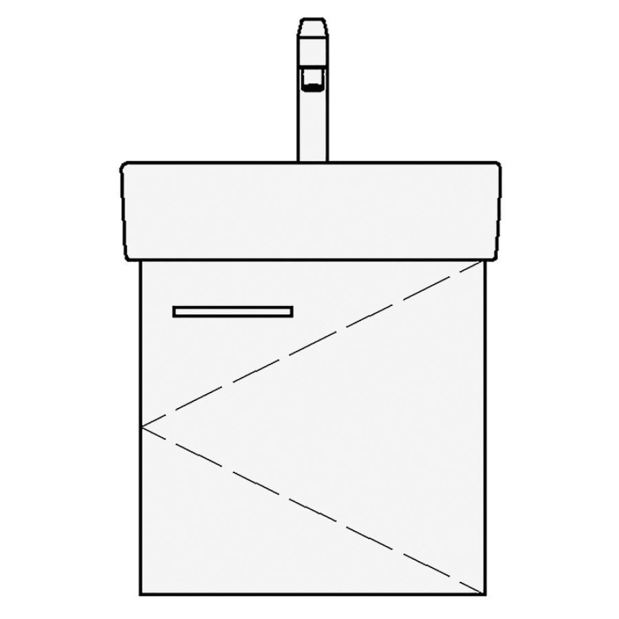 Élément inférieur VAL TORO
40,0 x 44,0 x 40,0 cm
pour lavabo Val 45 cm
armoire de tablette, 1 porte
charnières à droite
sans tablette