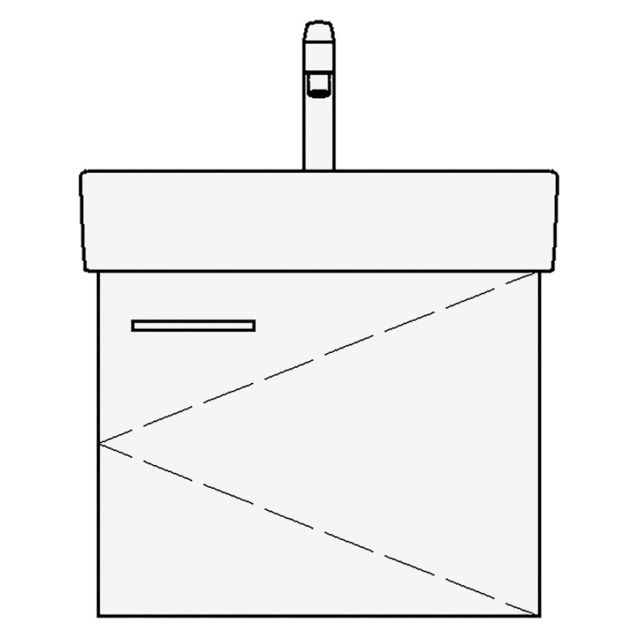 Élément inférieur VAL TORO
50,0 x 44,0 x 40,0 cm
pour lavabo Val 55 cm
armoire de tablette, 1 porte
charnières à droite
sans tablette