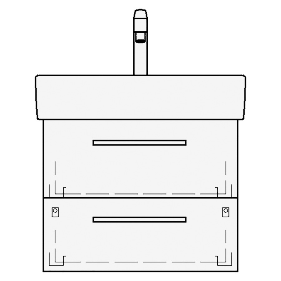 Élément inférieur VAL TORO
50,0 x 44,0 x 40,0 cm
pour lavabo Val 55 cm
élément à 2 tiroirs