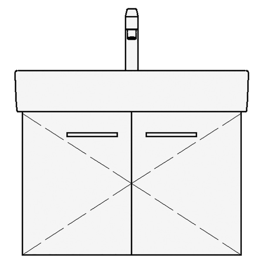 Élément inférieur VAL TORO
60,0 x 44,0 x 40,0 cm
pour lavabo Val 65 cm
armoire de tablette, 2 portes
sans tablette