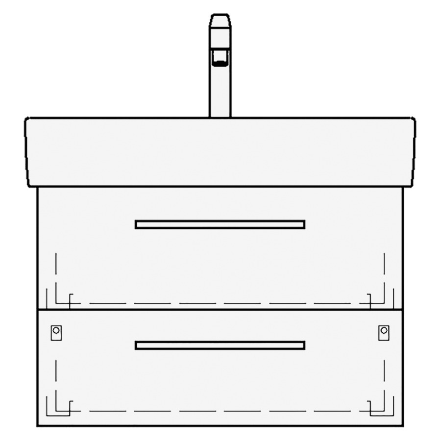 Élément inférieur VAL TORO
60,0 x 44,0 x 40,0 cm
pour lavabo Val 65 cm
élément à 2 tiroirs