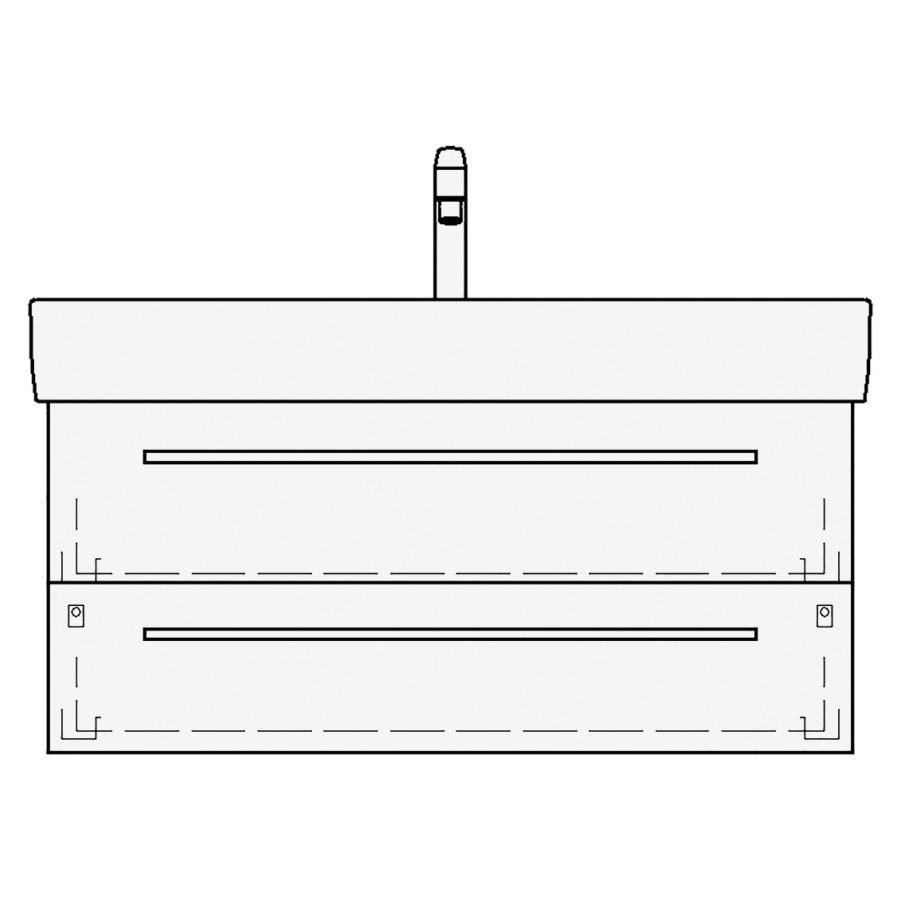 Élément inférieur VAL TORO
90,0 x 44,0 x 40,0 cm
pour lavabo Val 95 cm
élément à 2 tiroirs