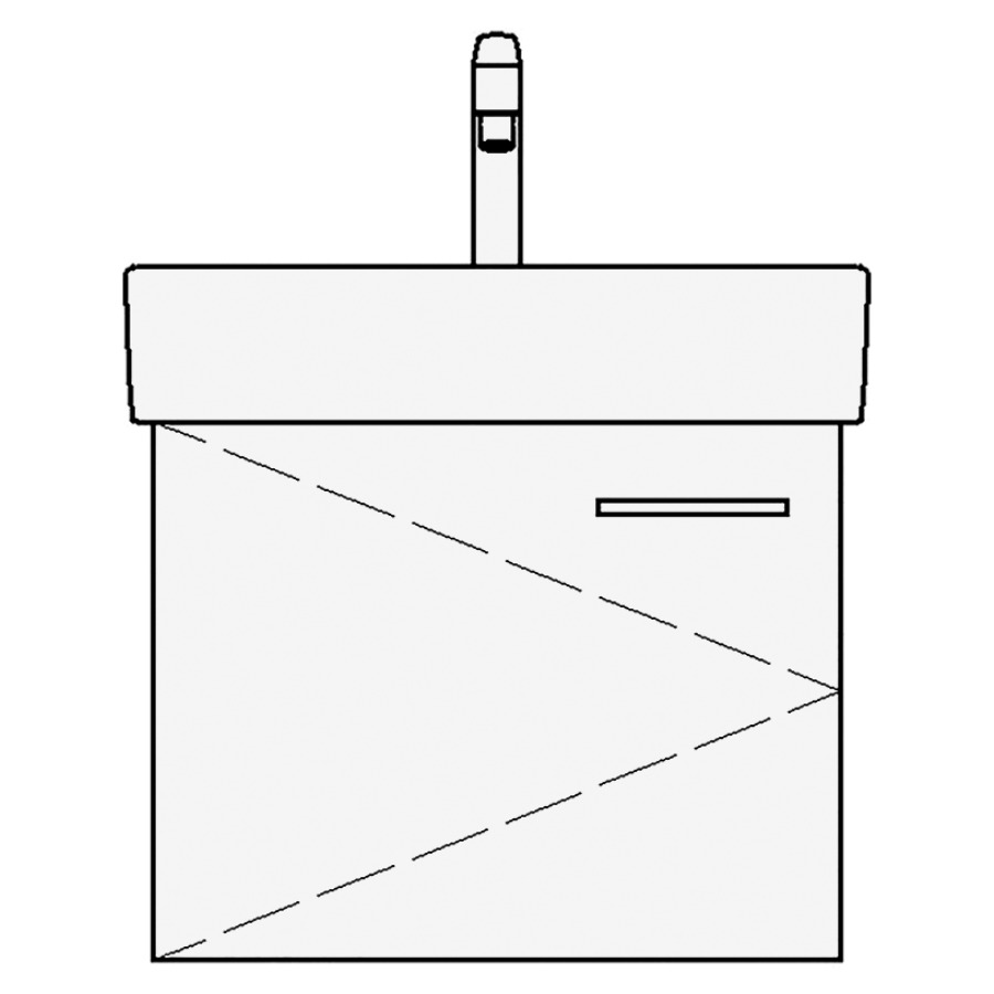 Élément inférieur VAL ASINO
50,0 x 44,0 x 40,0 cm
pour lavabo Val 55 cm
armoire de tablette, 1 porte
charnières à gauche
sans tablette