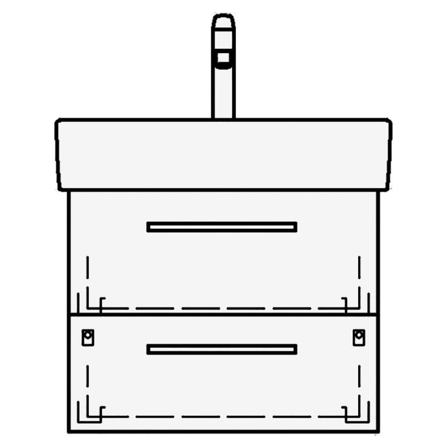 Élément inférieur VAL ASINO
50,0 x 44,0 x 40,0 cm
pour lavabo Val 55 cm
élément à 2 tiroirs