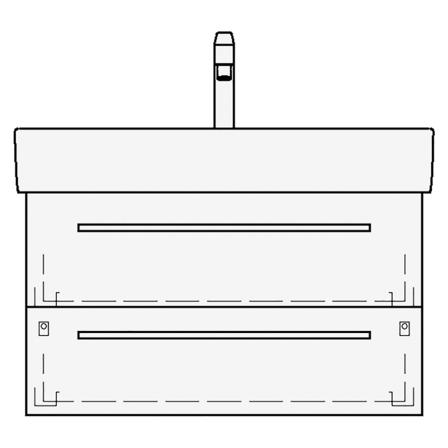 Élément inférieur VAL ASINO
70,0 x 44,0 x 40,0 cm
pour lavabo Val 75 cm
élément à 2 tiroirs