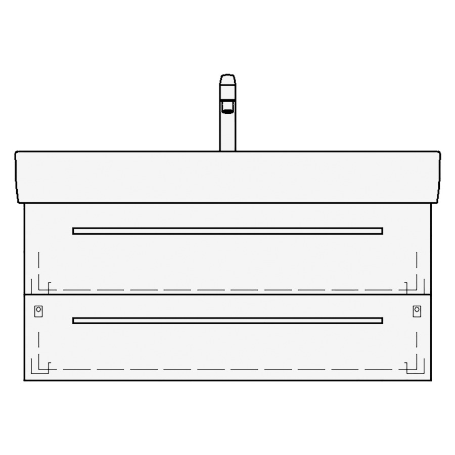 Élément inférieur VAL ASINO
90,0 x 44,0 x 40,0 cm
pour lavabo Val 95 cm
élément à 2 tiroirs