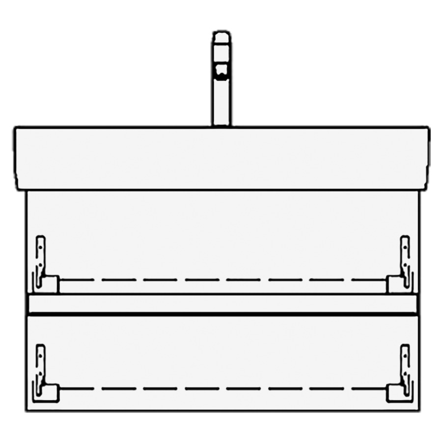 Élément inférieur VAL GATTO
70,0 x 40,0 x 39,0 cm
pour lavabo Val 75 cm
élément à 2 tiroirs