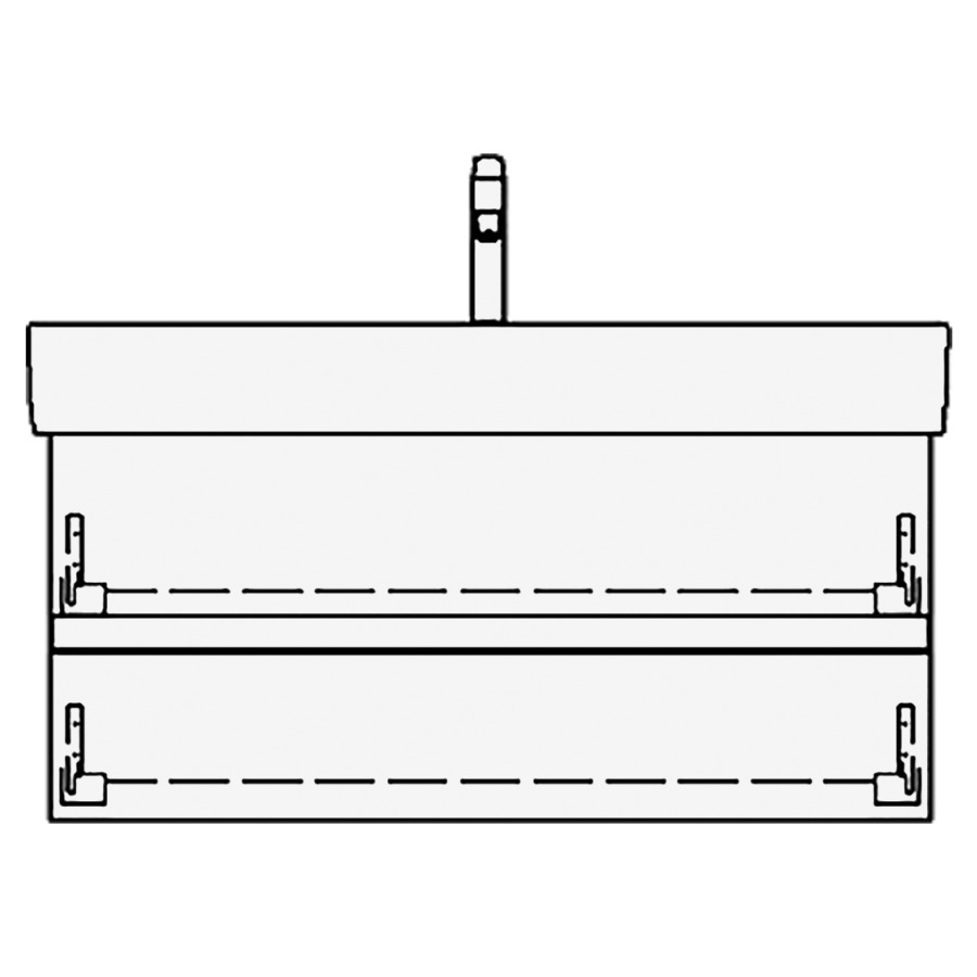 Élément inférieur VAL GATTO
90,0 x 40,0 x 39,0 cm
pour lavabo Val 95 cm
élément à 2 tiroirs