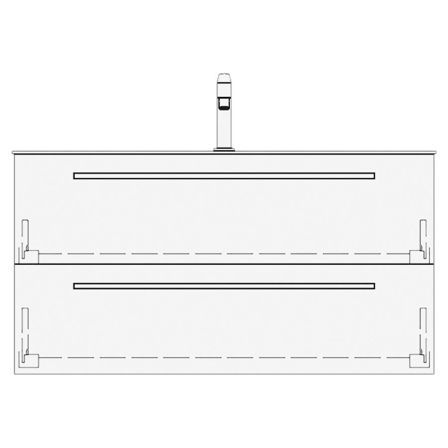 Élément inférieur FINION RANA
99,0 x 52,0 x 49,5 cm
pour lavabo Finion 100 cm
avec 1 robinet, élément à
2 tiroirs