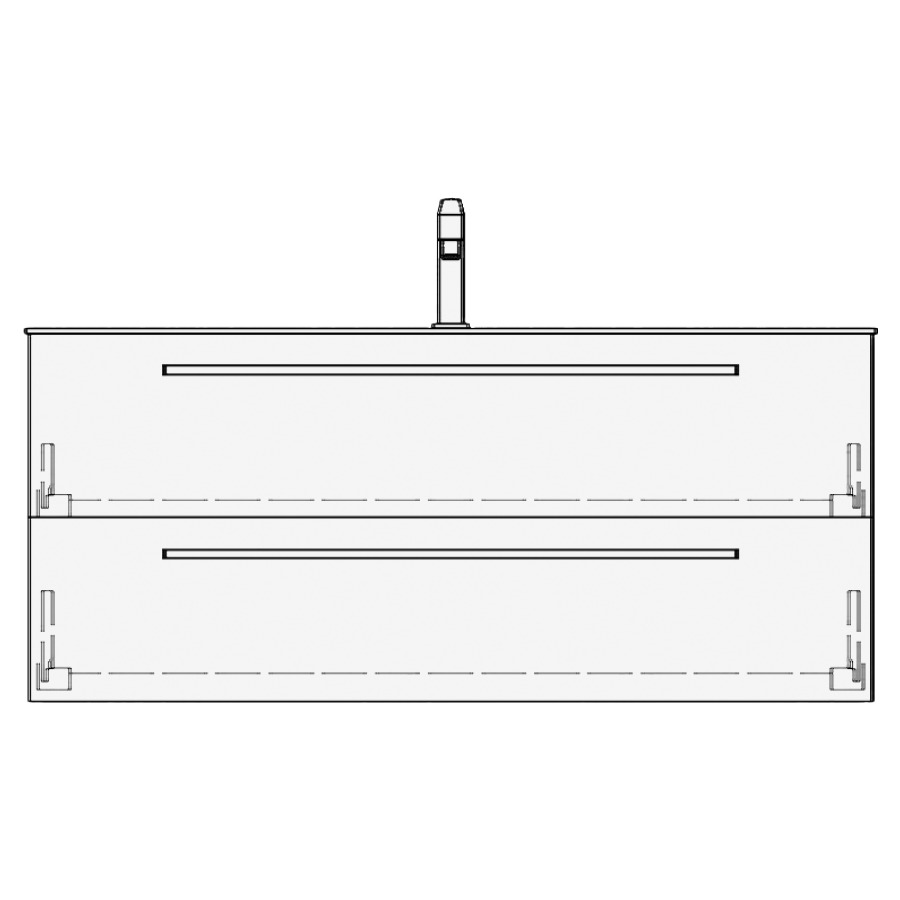 Élément inférieur FINION RANA
119,0 x 52,0 x 49,5 cm
pour lavabo Finion 120 cm
avec 1 robinet, élément à
2 tiroirs
