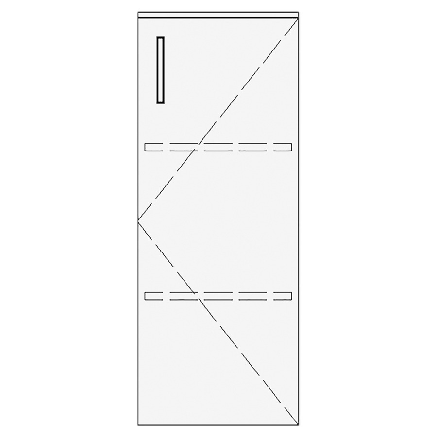 Armoire mi-haute RANA
35,0 x 90,0 x 35,0 cm
armoire de tablette, 1 porte
charnières à droite
tablette en verre et
recouvrement 1,2 cm inclus