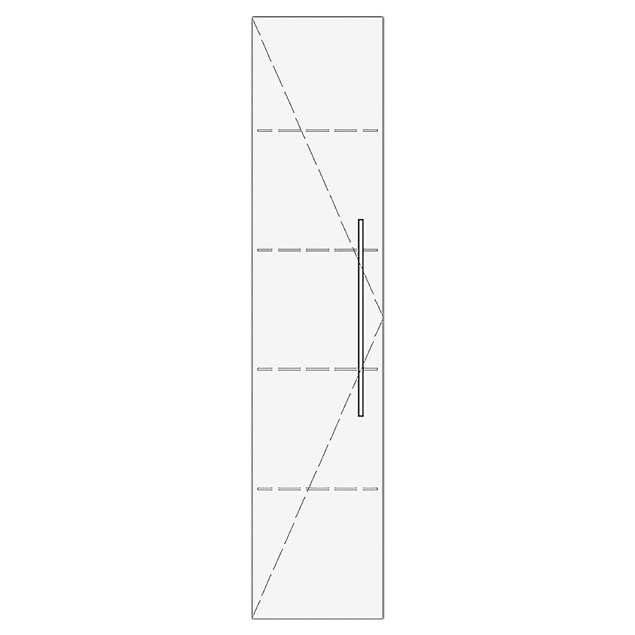 Armoire haute RANA
35,0 x 170,0 x 35,0 cm
armoire de tablette, 1 porte
charnières à gauche
tablette en verre inclus
