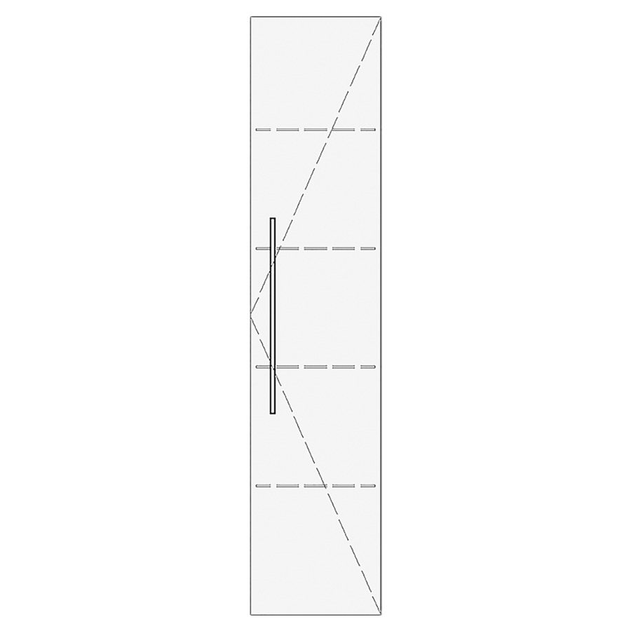 Armoire haute RANA
35,0 x 160,0 x 35,0 cm
armoire de tablette, 1 porte
charnières à droite
tablette en verre inclus