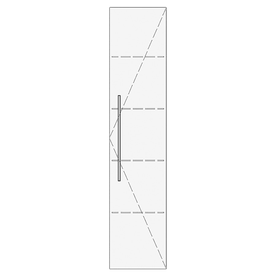 Armoire haute RANA
35,0 x 170,0 x 35,0 cm
armoire de tablette, 1 porte
charnières à droite
tablette en verre inclus