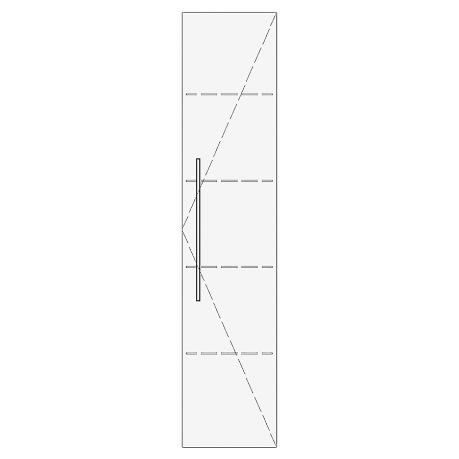 Armoire haute RANA
35,0 x 180,0 x 35,0 cm
armoire de tablette, 1 porte
charnières à droite
tablette en verre inclus