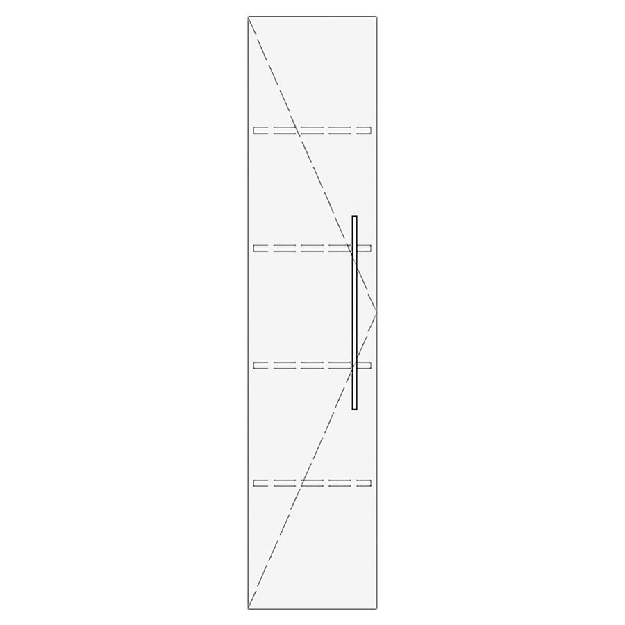 Armoire haute RANA
30,0-50,0 x 140,0-180,0 x
30,0-40,0 cm
armoire de tablette, 1 porte
charnières à gauche
tablette KH inclus
DIMENSION EXTÉRIEURE SELON
MESURE
