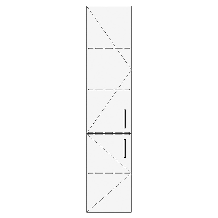 Armoire haute RANA
35,0 x 170,0 x 35,0 cm
armoire de tablette, 2 portes
charnières à gauche
tablette en verre inclus