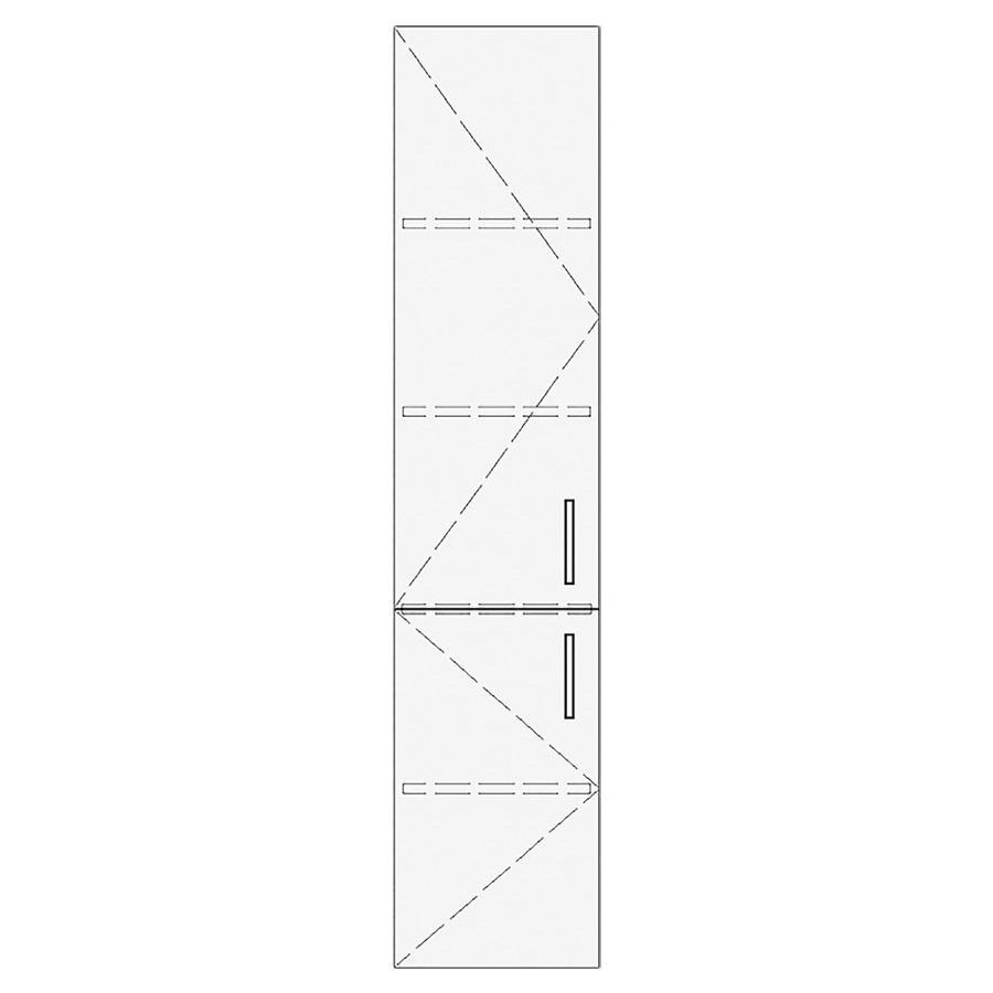 Armoire haute RANA
30,0-50,0 x 140,0-180,0 x
30,0-40,0 cm
armoire de tablette, 2 portes
charnières à gauche
tablette KH inclus, DIMENSION
EXTÉRIEURE SELON MESURE