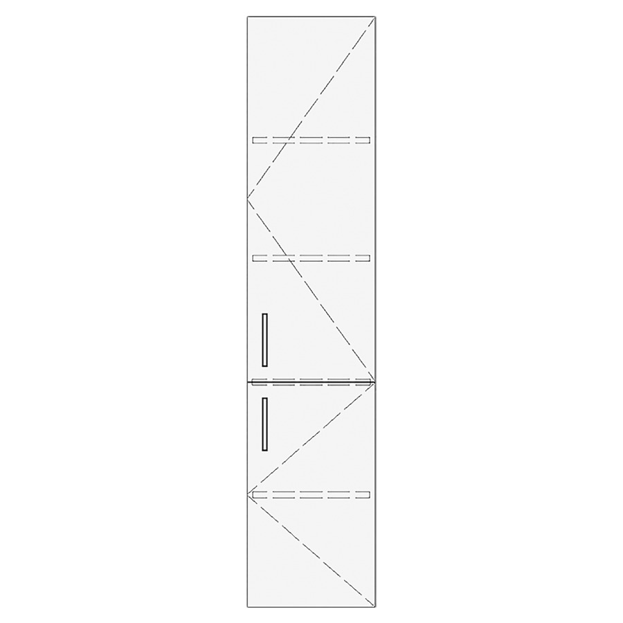 Armoire haute RANA
30,0-50,0 x 140,0-180,0 x
30,0-40,0 cm
armoire de tablette, 2 portes
charnières à droite
tablette KH inclus, DIMENSION
EXTÉRIEURE SELON MESURE