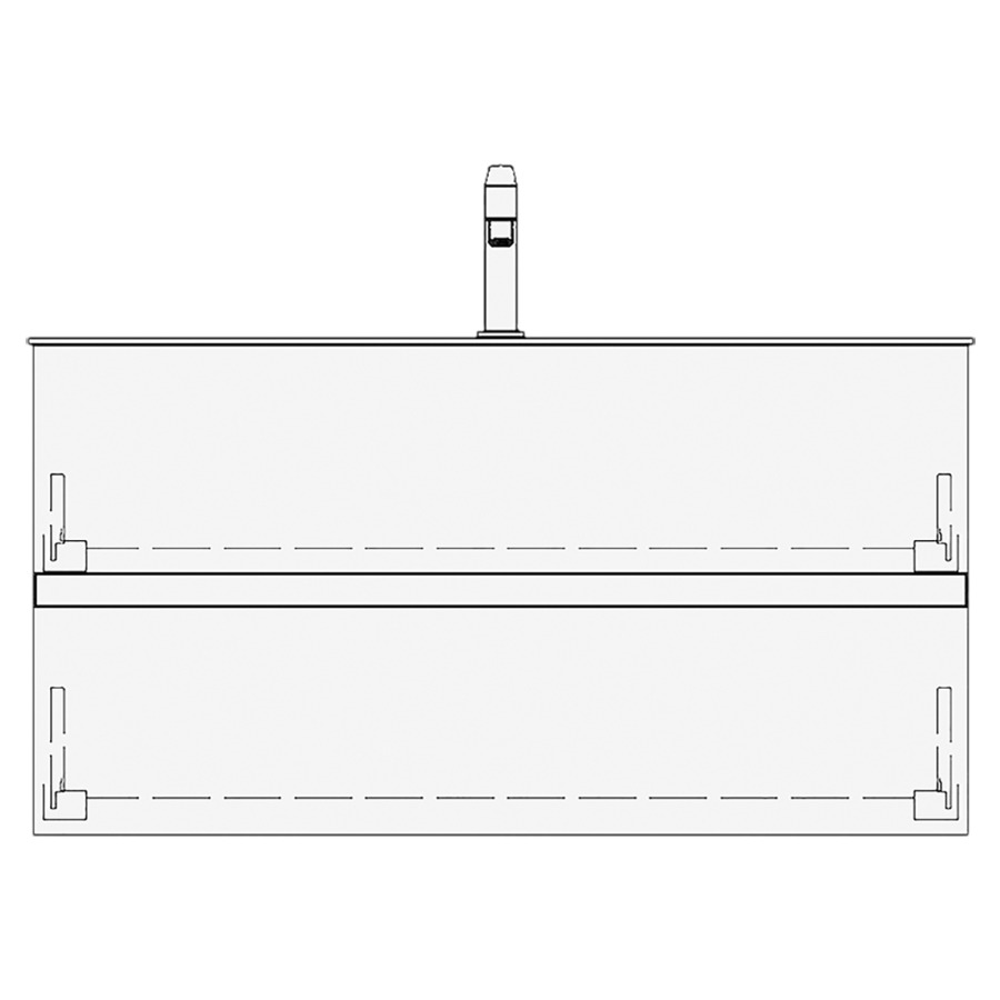 Élément inférieur FINION GATTO
99,0 x 52,0 x 49,5 cm
pour lavabo Finion 100 cm
avec 1 robinet
élément à 2 tiroirs