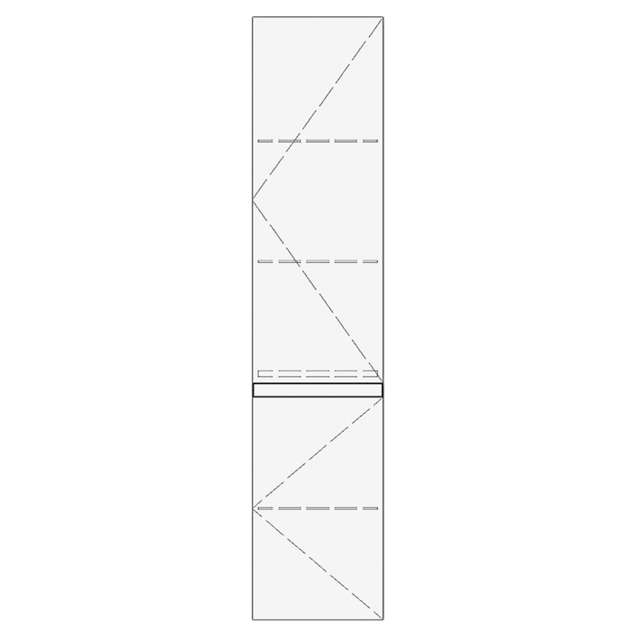 Armoire haute GATTO
35,0 x 180,0 x 35,0 cm
armoire de tablette, 2 portes
charnières à droite
tablette en verre inclus