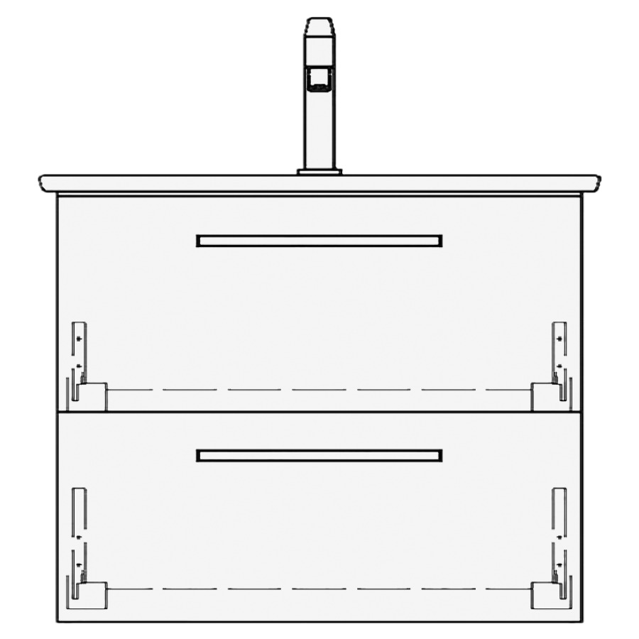 Élément inférieur VENTICELLO
RANA
61,0 x 44,0 x 48,5 cm
pour lavabo Venticello 65 cm
élément à 2 tiroirs