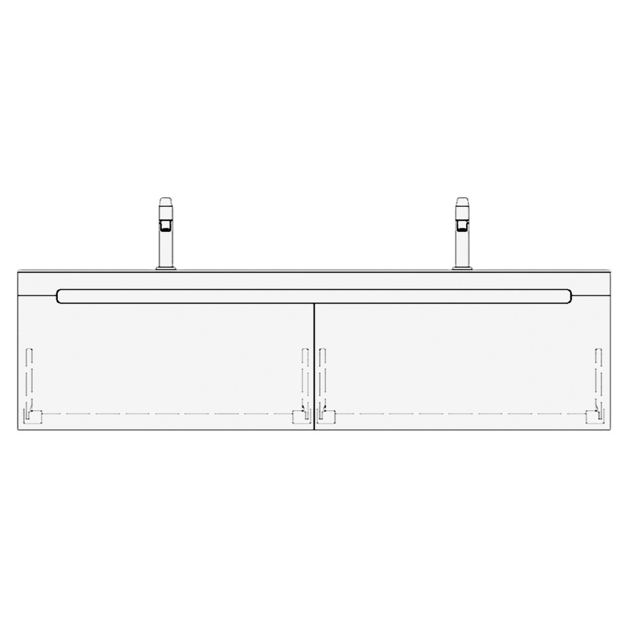 Élément inférieur LORO
150,0 x 40,0 x 55,0 cm
2 éléments à chacune 1 tiroir
pour 2 lavabos
