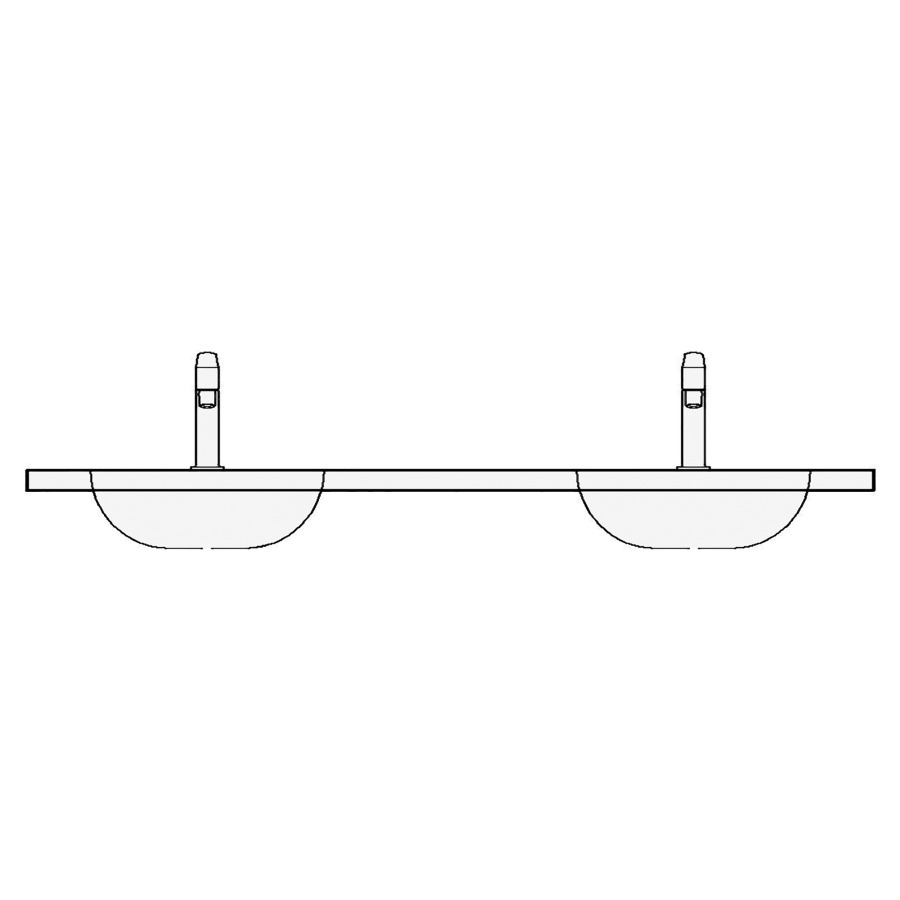 Table de lavabo LORO
matériel minérale
150,4 x 55,2 x 0,6 cm
pour 2 lavabos