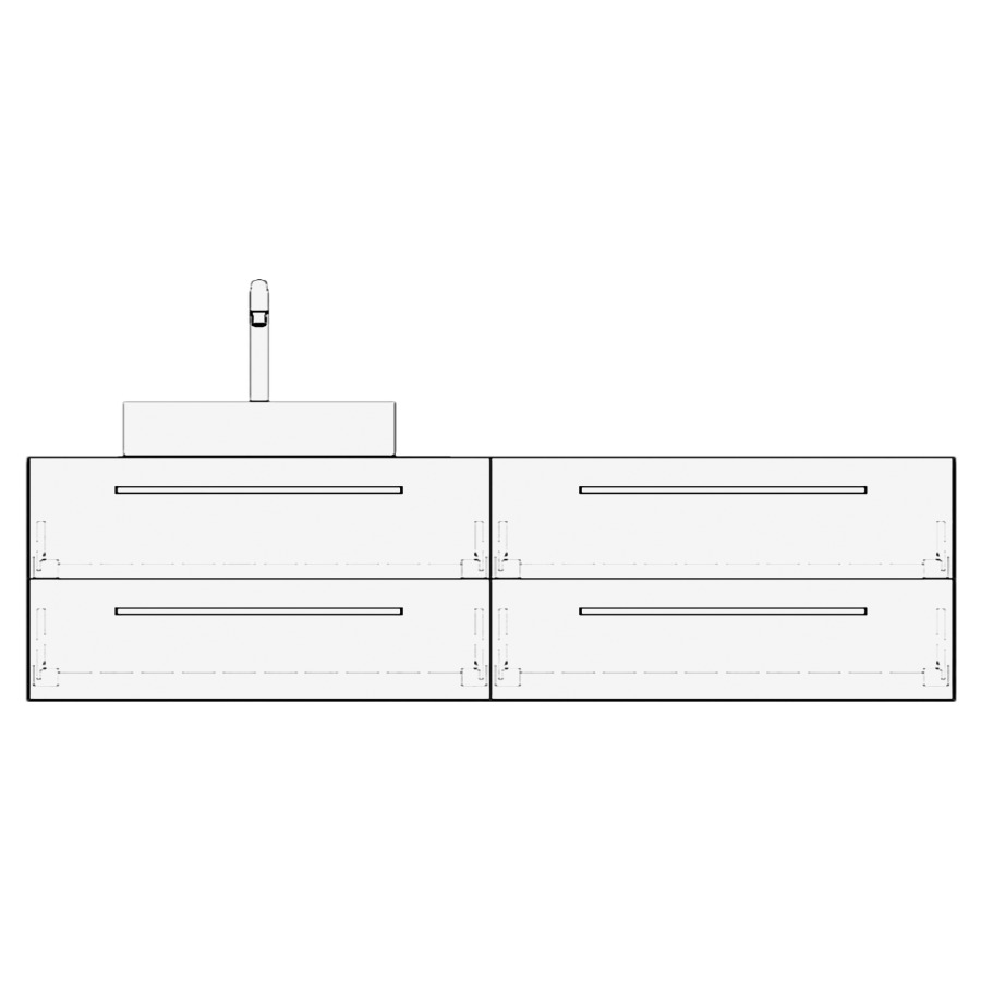 Meuble avec lavabo ALETA
table de lavabo et élément
inférieur
160,0-180,0 x 40,0 x 55,0 cm
2 éléments à chacune 2 tiroirs
pour 1 lavabo à poser
à gauceh ou à droite