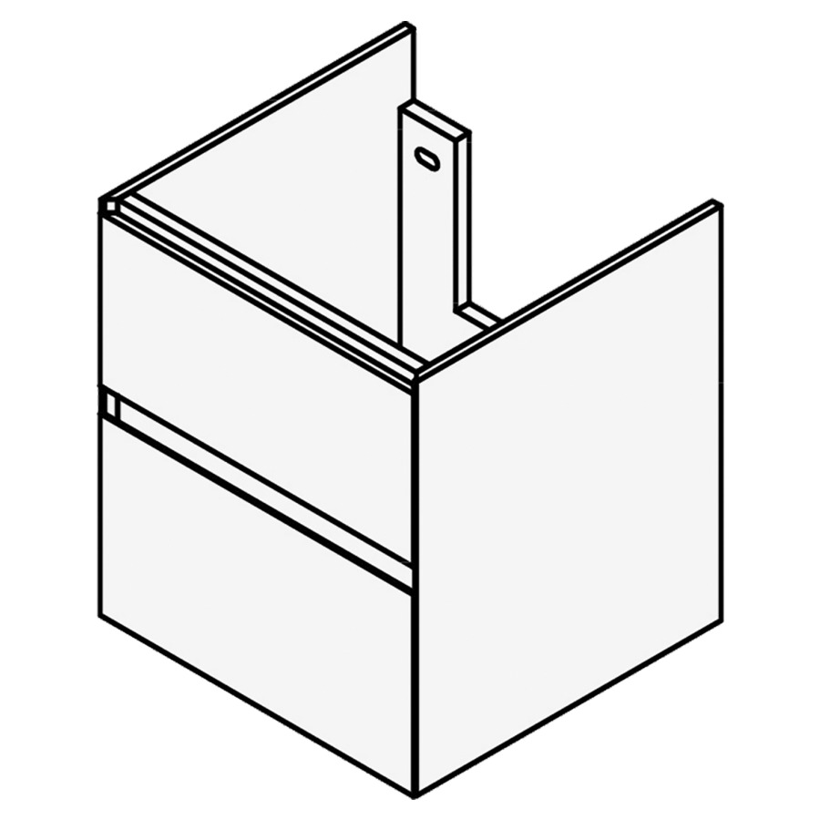 Élément inférieur Procasa
Cinque S
52,0 x 50,0 x 43,5 cm
pour lavabo 291379 55 cm
élément à 2 tiroirs