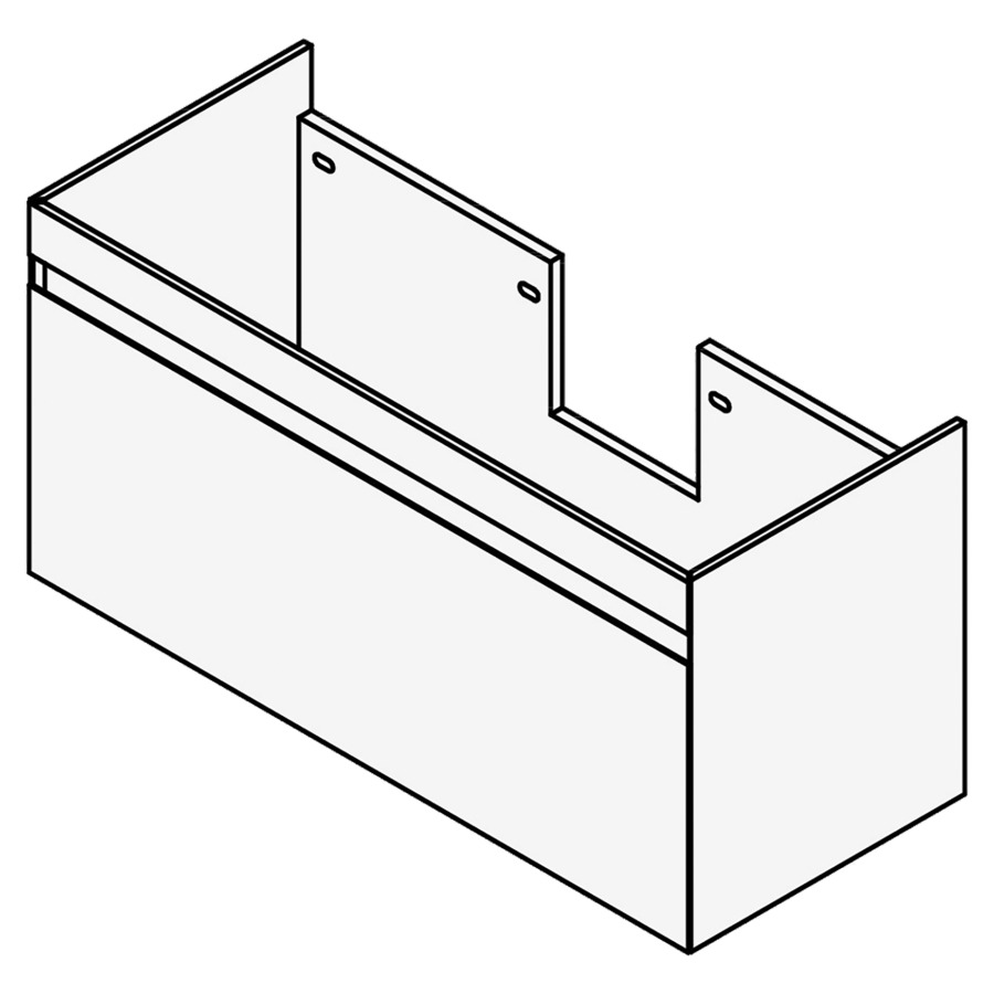 Élément inférieur Procasa
Cinque S
97,0 x 50,0 x 46,0 cm
pour lavabo 291388 100 cm
élément à 1 tiroir