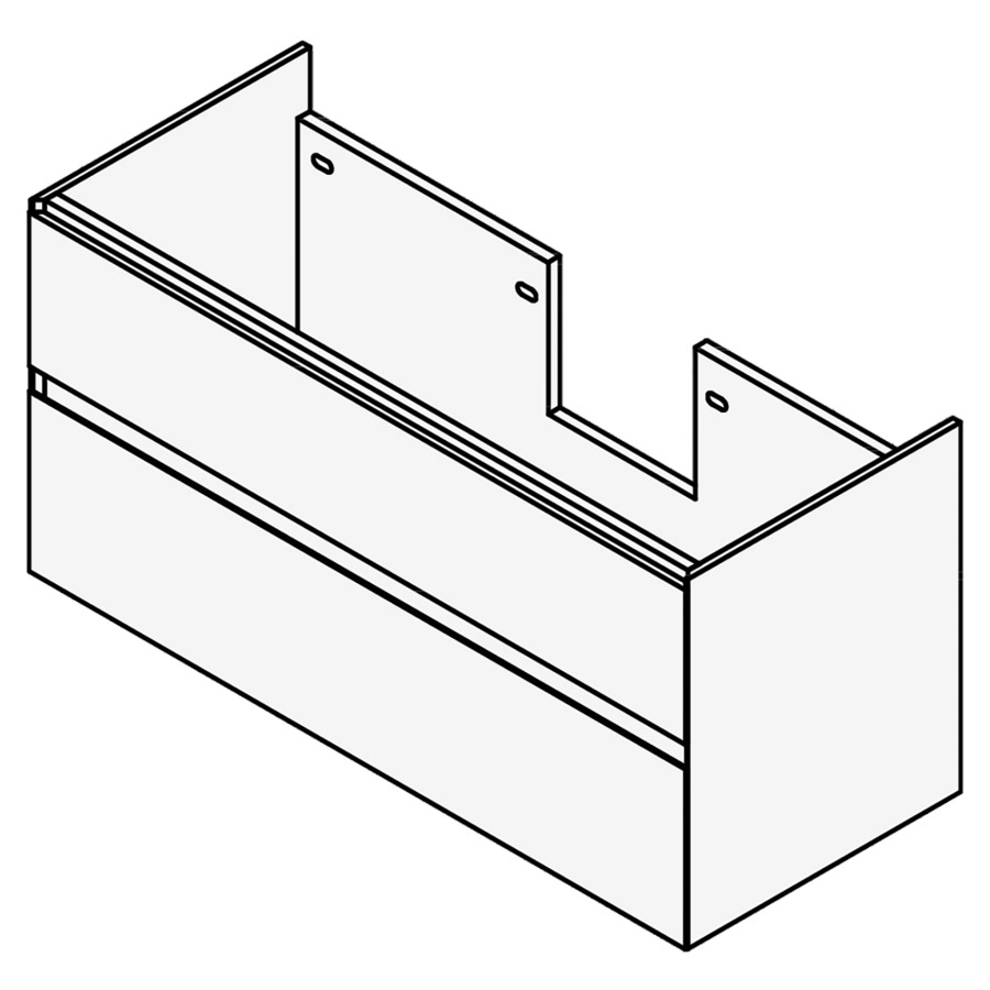 Élément inférieur Procasa
Cinque S
97,0 x 50,0 x 46,0 cm
pour lavabo 291388 100 cm
élément à 2 tiroirs