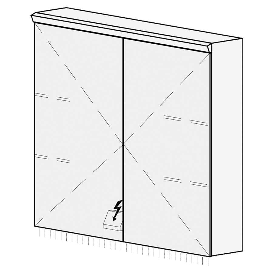 Armoire de toilette Procasa Cinque S AP 80