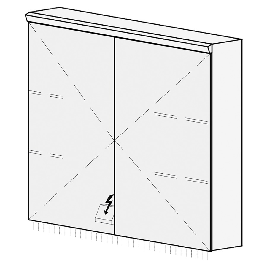 Armoire de toilette Procasa Cinque S AP 90